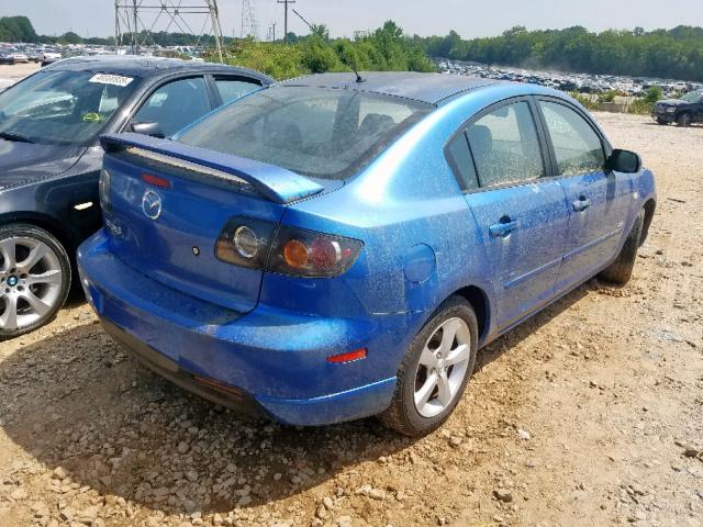 JM1BK123751306081 - 2005 MAZDA 3 S BLUE photo 4