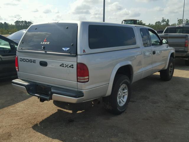 1B7GG32N72S511085 - 2002 DODGE DAKOTA SPO GRAY photo 4