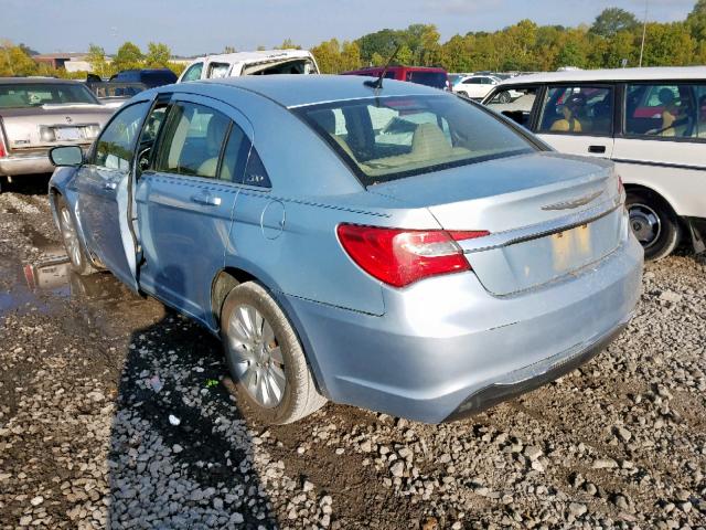 1C3CCBAB9DN646974 - 2013 CHRYSLER 200 LX BLUE photo 3