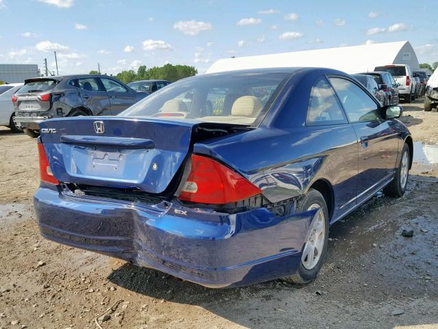 1HGEM22923L026735 - 2003 HONDA CIVIC EX BLUE photo 4