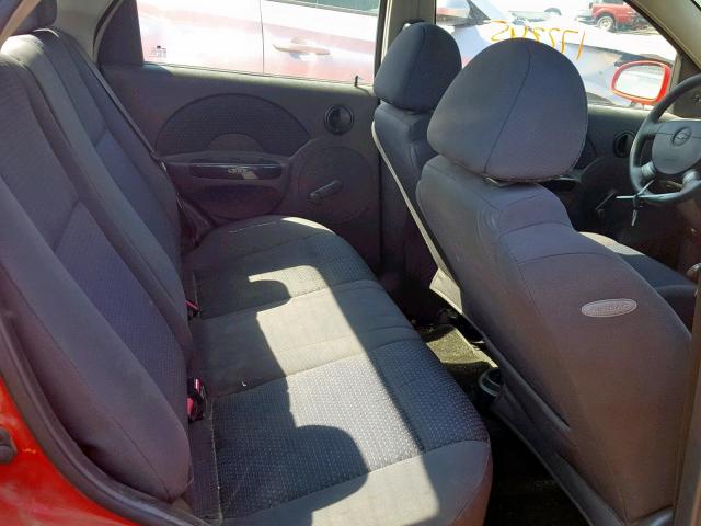 KL1TD56666B557039 - 2006 CHEVROLET AVEO BASE Қызыл фото 6