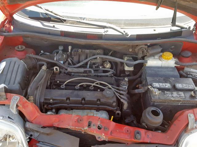 KL1TD56666B557039 - 2006 CHEVROLET AVEO BASE Қызыл фото 7