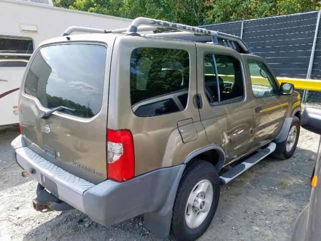 5N1ED28T01C562495 - 2001 NISSAN XTERRA XE BEIGE photo 4