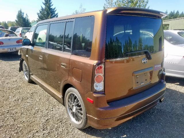 JTLKT324864118658 - 2006 TOYOTA SCION XB BROWN photo 3