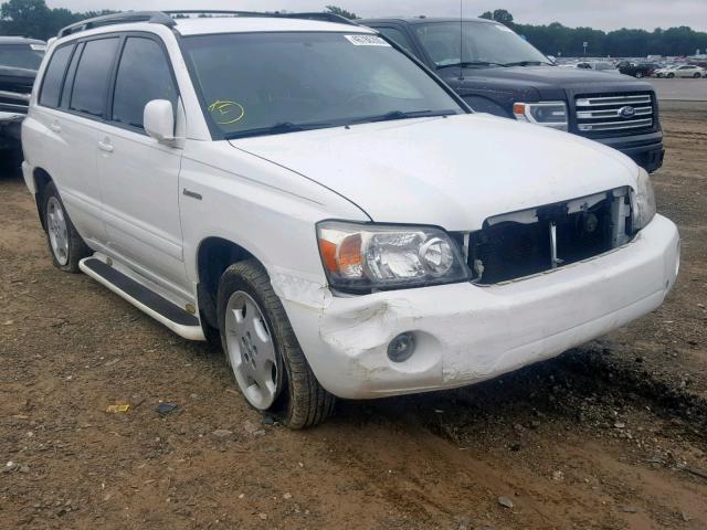 JTEDP21A350055836 - 2005 TOYOTA HIGHLANDER WHITE photo 1