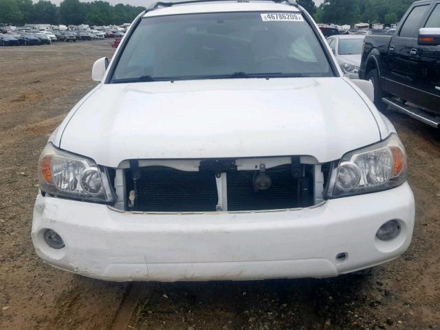 JTEDP21A350055836 - 2005 TOYOTA HIGHLANDER WHITE photo 7