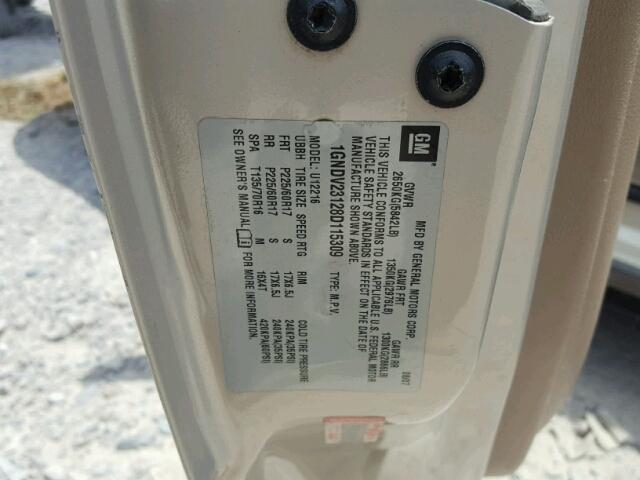 1GNDV23128D115309 - 2008 CHEVROLET UPLANDER L Qəhvəyi foto 10