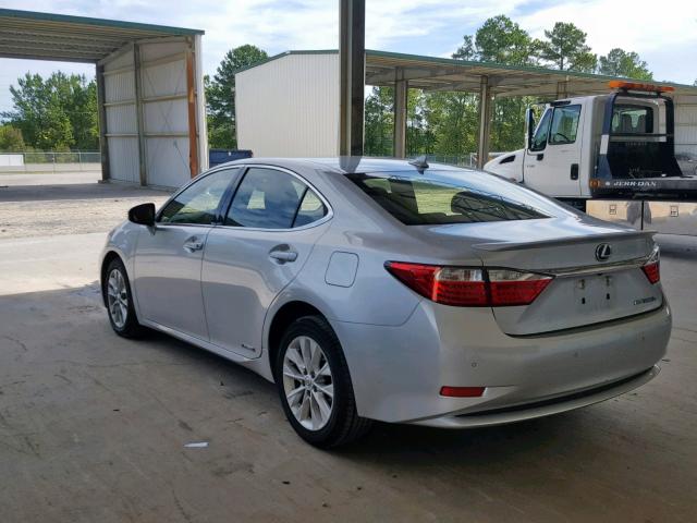 JTHBW1GG5E2075643 - 2014 LEXUS ES 300H SILVER photo 3