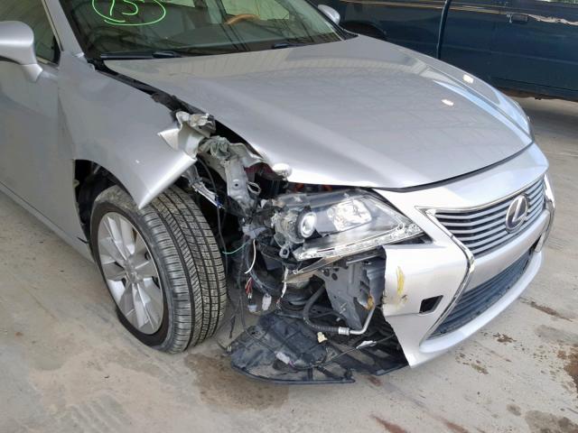 JTHBW1GG5E2075643 - 2014 LEXUS ES 300H SILVER photo 9