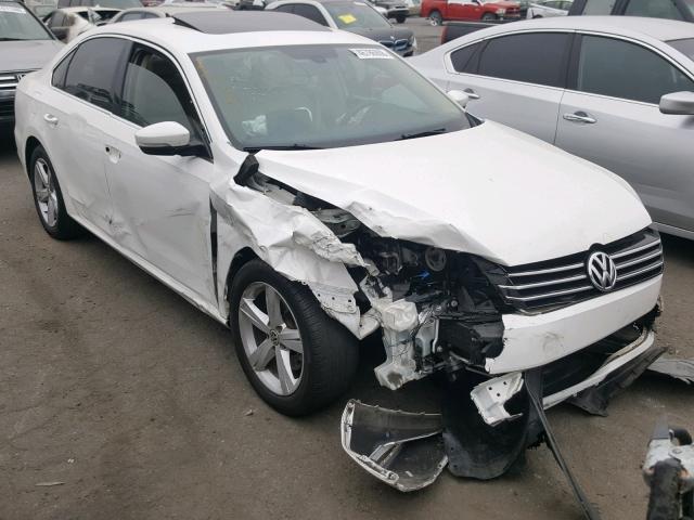 1VWBP7A34DC143038 - 2013 VOLKSWAGEN PASSAT SE WHITE photo 1