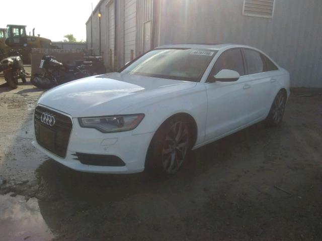 WAUGFAFC3EN036129 - 2014 AUDI A6 PREMIUM WHITE photo 2