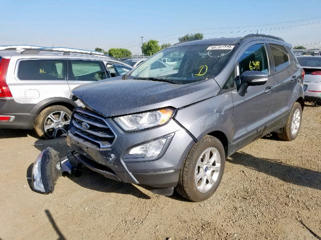 MAJ3P1TE0JC220346 - 2018 FORD ECOSPORT S GRAY photo 2