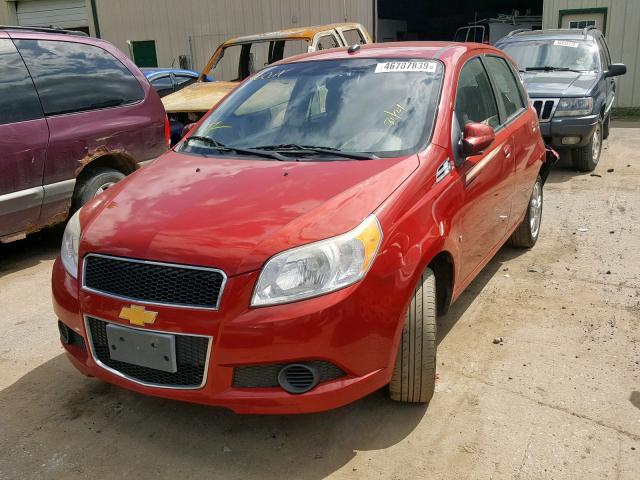 KL1TD66EX9B658781 - 2009 CHEVROLET AVEO LS RED photo 2