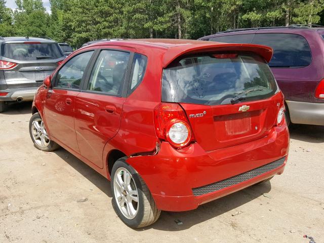 KL1TD66EX9B658781 - 2009 CHEVROLET AVEO LS RED photo 3