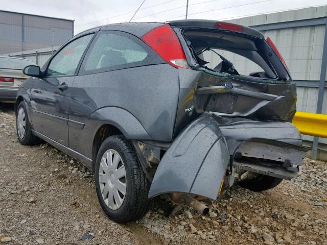 1FAFP31N17W164971 - 2007 FORD FOCUS ZX3 GRAY photo 3