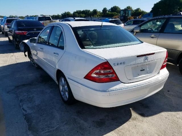 WDBRF61J63F301310 - 2003 MERCEDES-BENZ C 240 WHITE photo 3