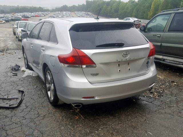 4T3ZK3BB1DU057729 - 2013 TOYOTA VENZA LE SILVER photo 3