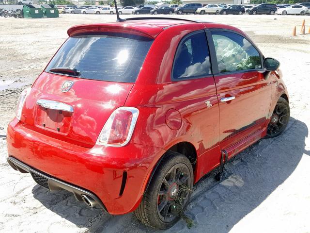 3C3CFFFH3DT515843 - 2013 FIAT 500 ABARTH RED photo 4