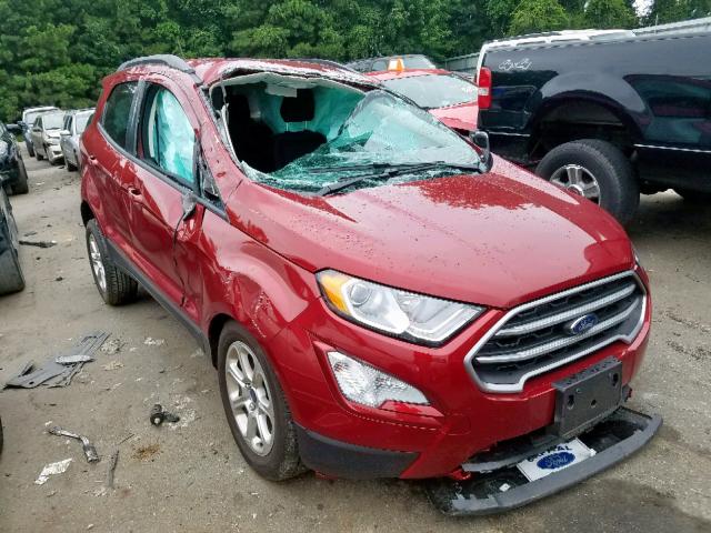 MAJ3S2GE6KC252315 - 2019 FORD ECOSPORT S RED photo 1