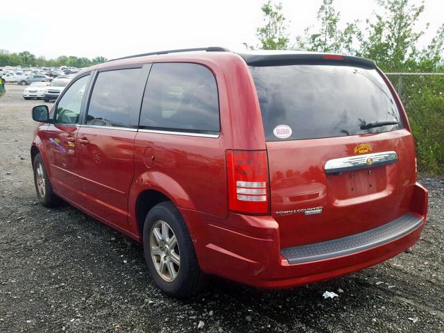 2A8HR54P48R825658 - 2008 CHRYSLER TOWN & COU RED photo 3