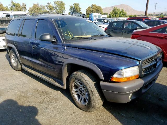 1D4HR38N13F614585 - 2003 DODGE DURANGO SP BLUE photo 1