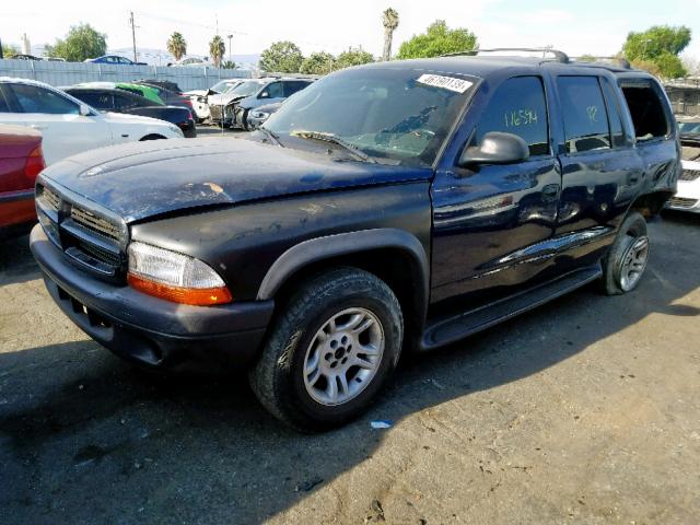 1D4HR38N13F614585 - 2003 DODGE DURANGO SP BLUE photo 2