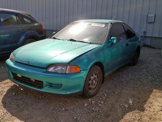 2HGEJ2223RH003658 - 1994 HONDA CIVIC DX GREEN photo 2