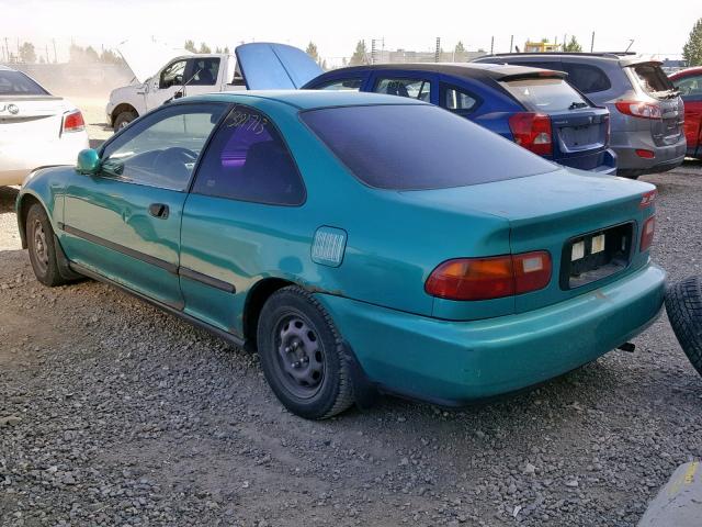 2HGEJ2223RH003658 - 1994 HONDA CIVIC DX GREEN photo 3