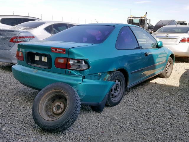 2HGEJ2223RH003658 - 1994 HONDA CIVIC DX GREEN photo 4