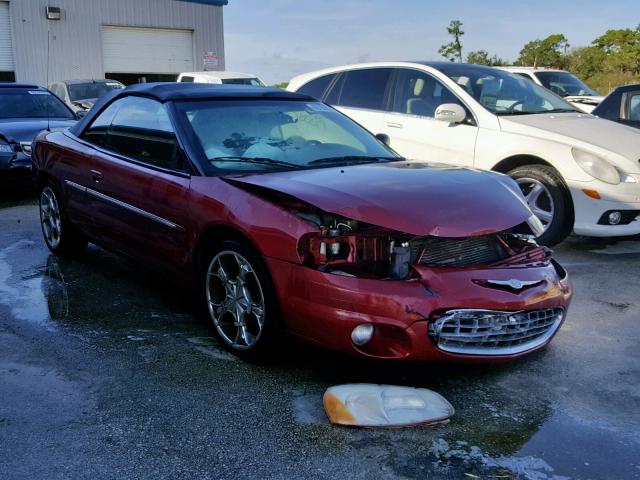 1C3EL55UX1N705984 - 2001 CHRYSLER SEBRING LX RED photo 1