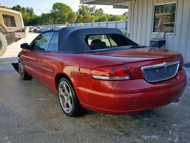 1C3EL55UX1N705984 - 2001 CHRYSLER SEBRING LX RED photo 3