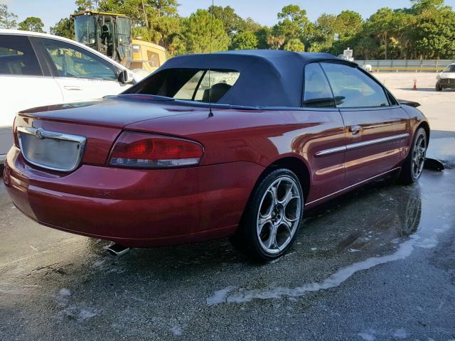 1C3EL55UX1N705984 - 2001 CHRYSLER SEBRING LX RED photo 4