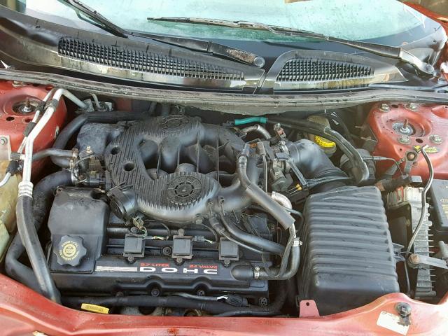 1C3EL55UX1N705984 - 2001 CHRYSLER SEBRING LX RED photo 7