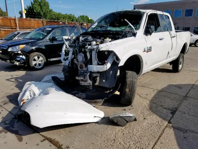 3C6UR5FLXEG222691 - 2014 RAM 2500 LARAM WHITE photo 2