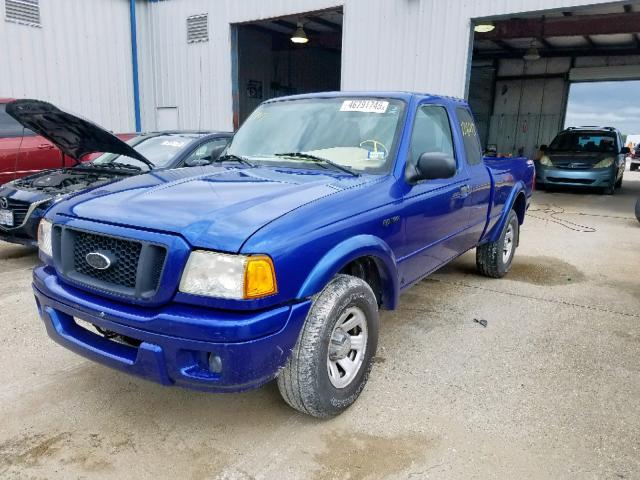 1FTYR14U45PA01758 - 2005 FORD RANGER SUP BLUE photo 2