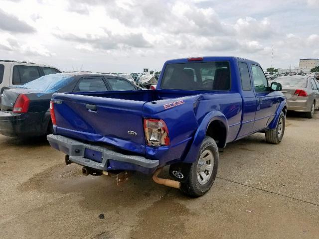 1FTYR14U45PA01758 - 2005 FORD RANGER SUP BLUE photo 4