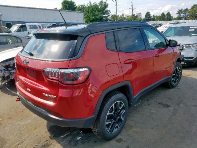 3C4NJDDB6KT669174 - 2019 JEEP COMPASS TR RED photo 4