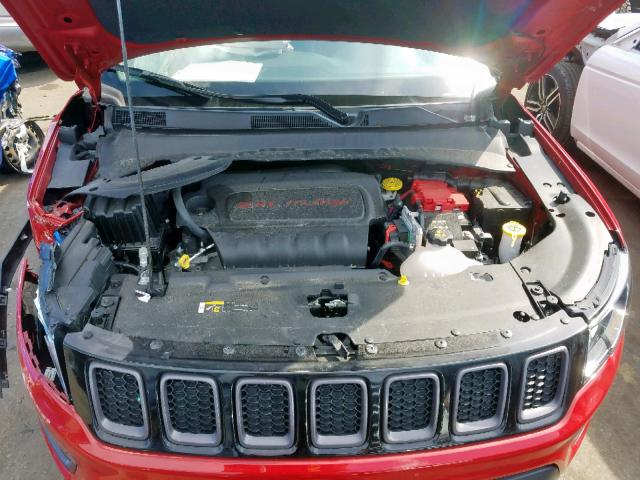 3C4NJDDB6KT669174 - 2019 JEEP COMPASS TR RED photo 7