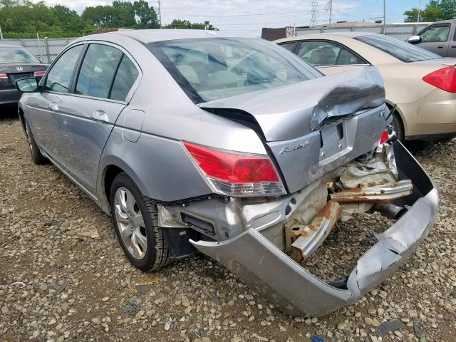 5KBCP3F82AB005163 - 2010 HONDA ACCORD EXL SILVER photo 3