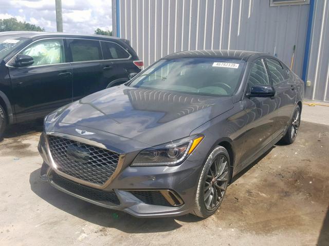 KMHGN4JB6KU290551 - 2019 GENESIS G80 BASE GRAY photo 2