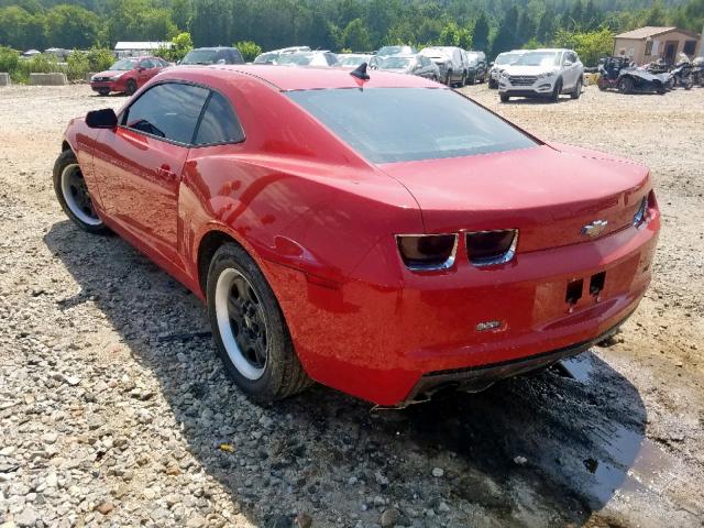 2G1FE1ED8B9195263 - 2011 CHEVROLET CAMARO LS RED photo 3