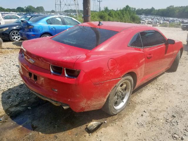 2G1FE1ED8B9195263 - 2011 CHEVROLET CAMARO LS RED photo 4