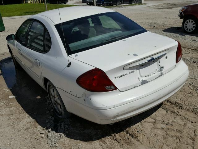 1FAFP55272A267992 - 2002 FORD TAURUS SES WHITE photo 3