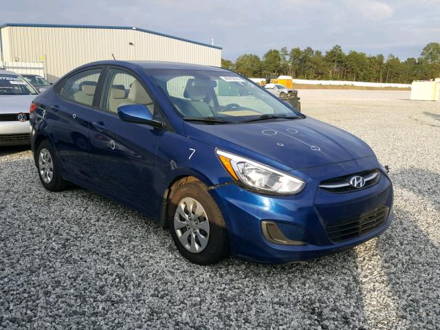 KMHCT4AE3GU049634 - 2016 HYUNDAI ACCENT SE BLUE photo 1