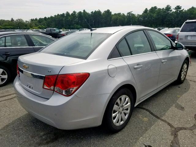 1G1PF5S90B7112211 - 2011 CHEVROLET CRUZE LT SILVER photo 4