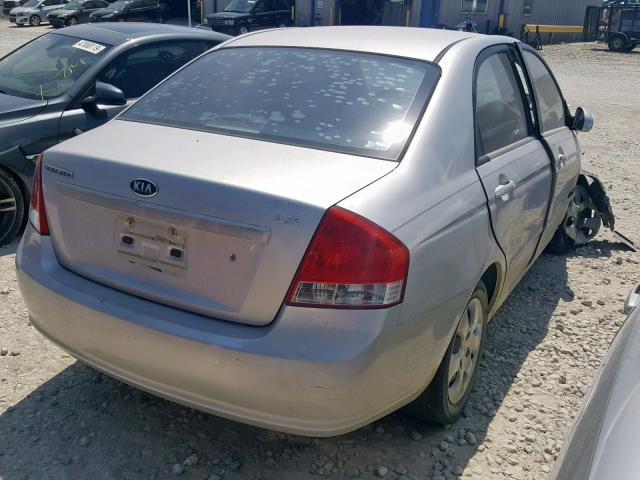 KNAFE221295619290 - 2009 KIA SPECTRA EX SILVER photo 4