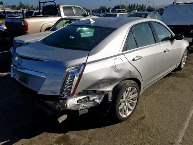 1G6AR5S38E0135901 - 2014 CADILLAC CTS LUXURY SILVER photo 4