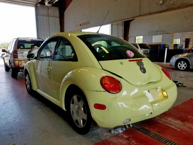 3VWCD21C21M467261 - 2001 VOLKSWAGEN NEW BEETLE ყვითელი ფოტო 3
