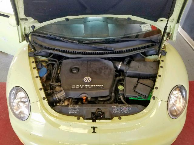 3VWCD21C21M467261 - 2001 VOLKSWAGEN NEW BEETLE ყვითელი ფოტო 7