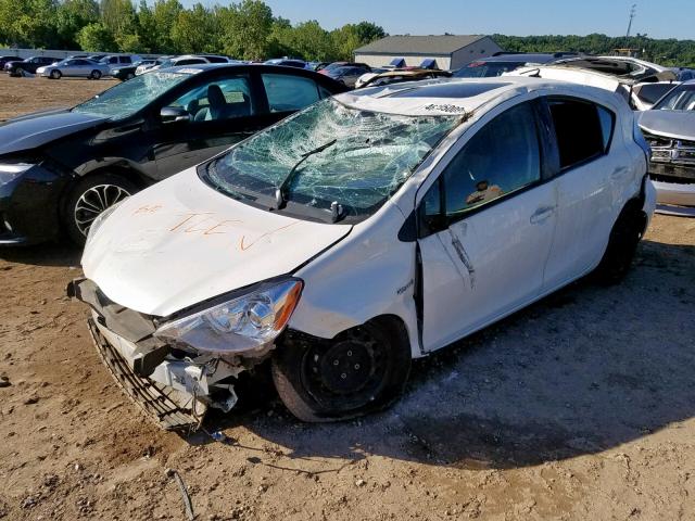 JTDKDTB31C1001534 - 2012 TOYOTA PRIUS C WHITE photo 2